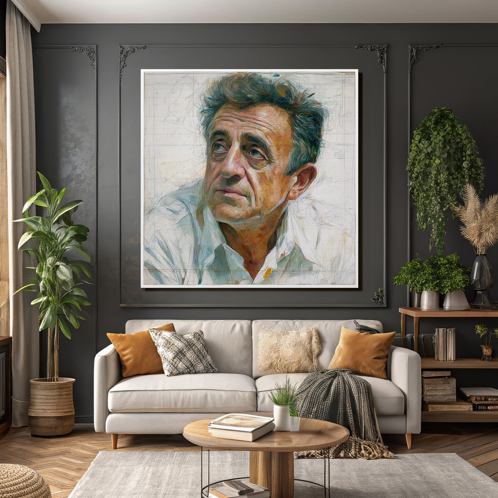 Ausdrucksvolles Portraet Mit Einem Person Welche Distinkte Merkmale Hat