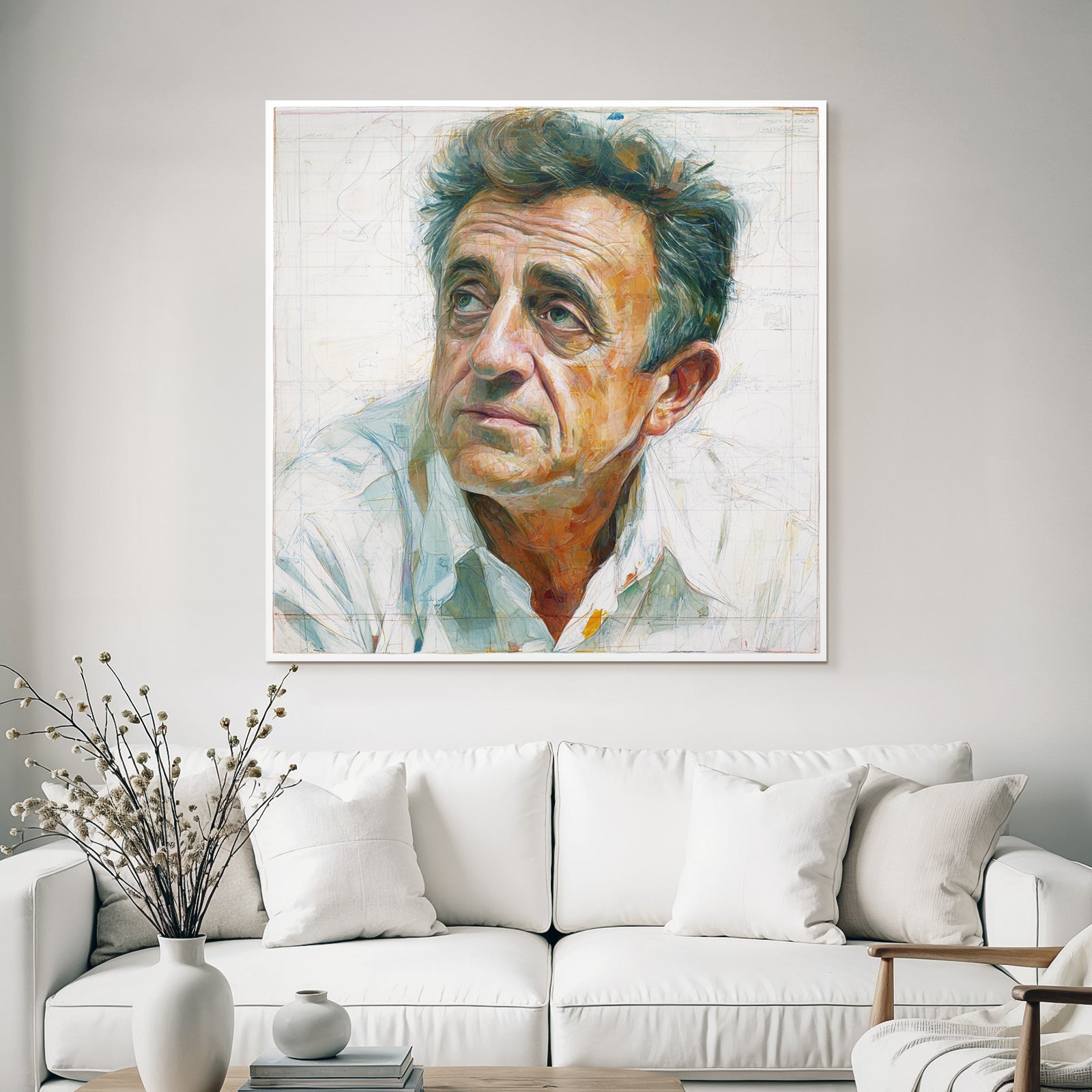 Ausdrucksvolles Portraet Mit Einem Person Welche Distinkte Merkmale Hat