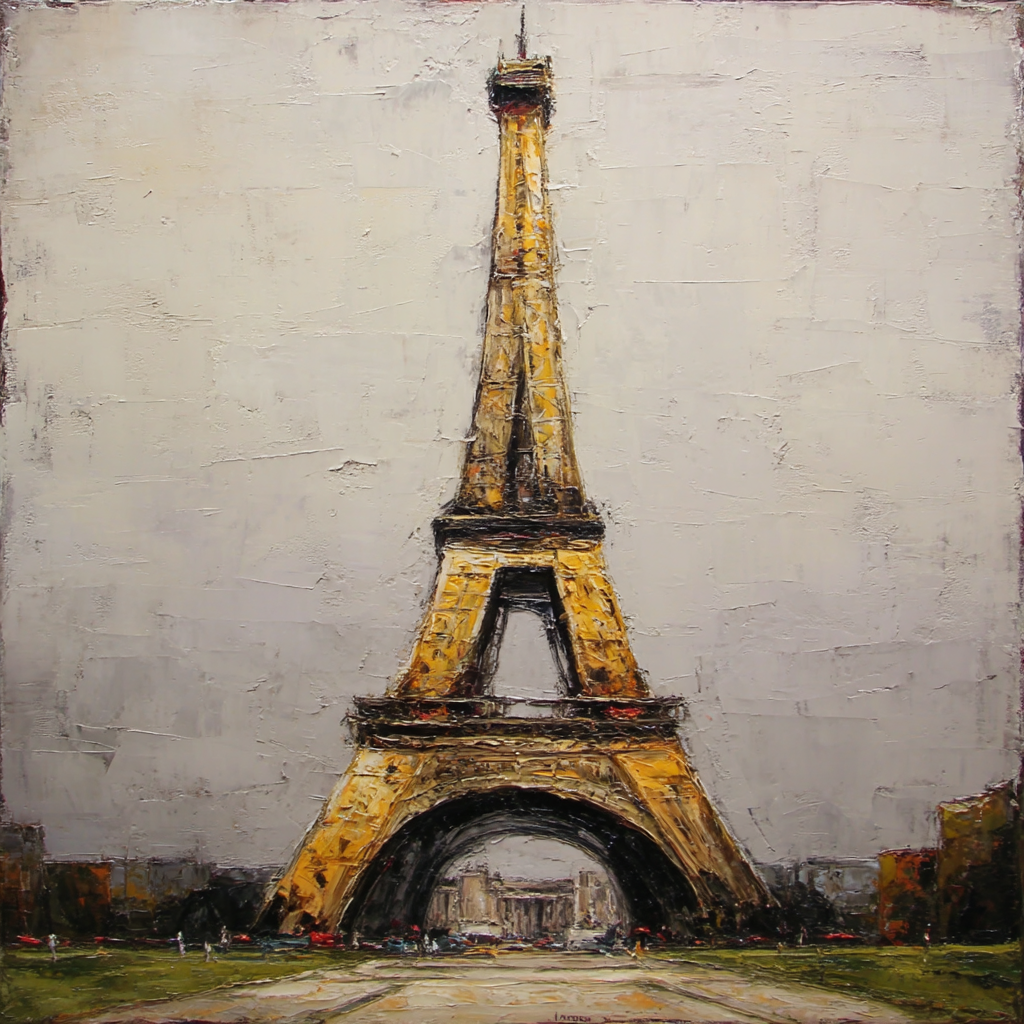 Eiffelturm Kuenstlerische Darstellung Mit Texture Expressiv | Fine Art und Malerei | Kunstgattungen