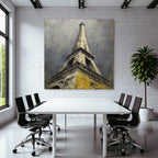 Hoch Structure Mit Grauem Himmel Kunstvolle Darstellung