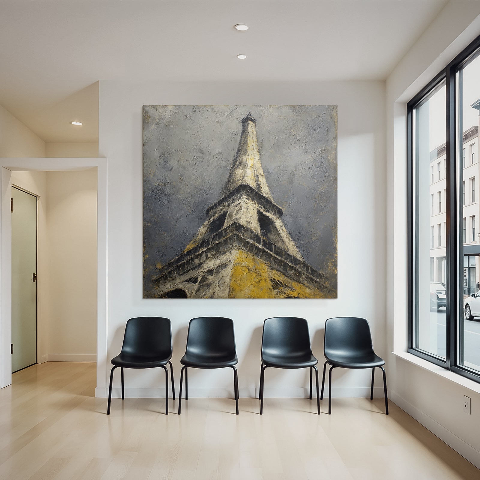 Hoch Structure Mit Grauem Himmel Kunstvolle Darstellung