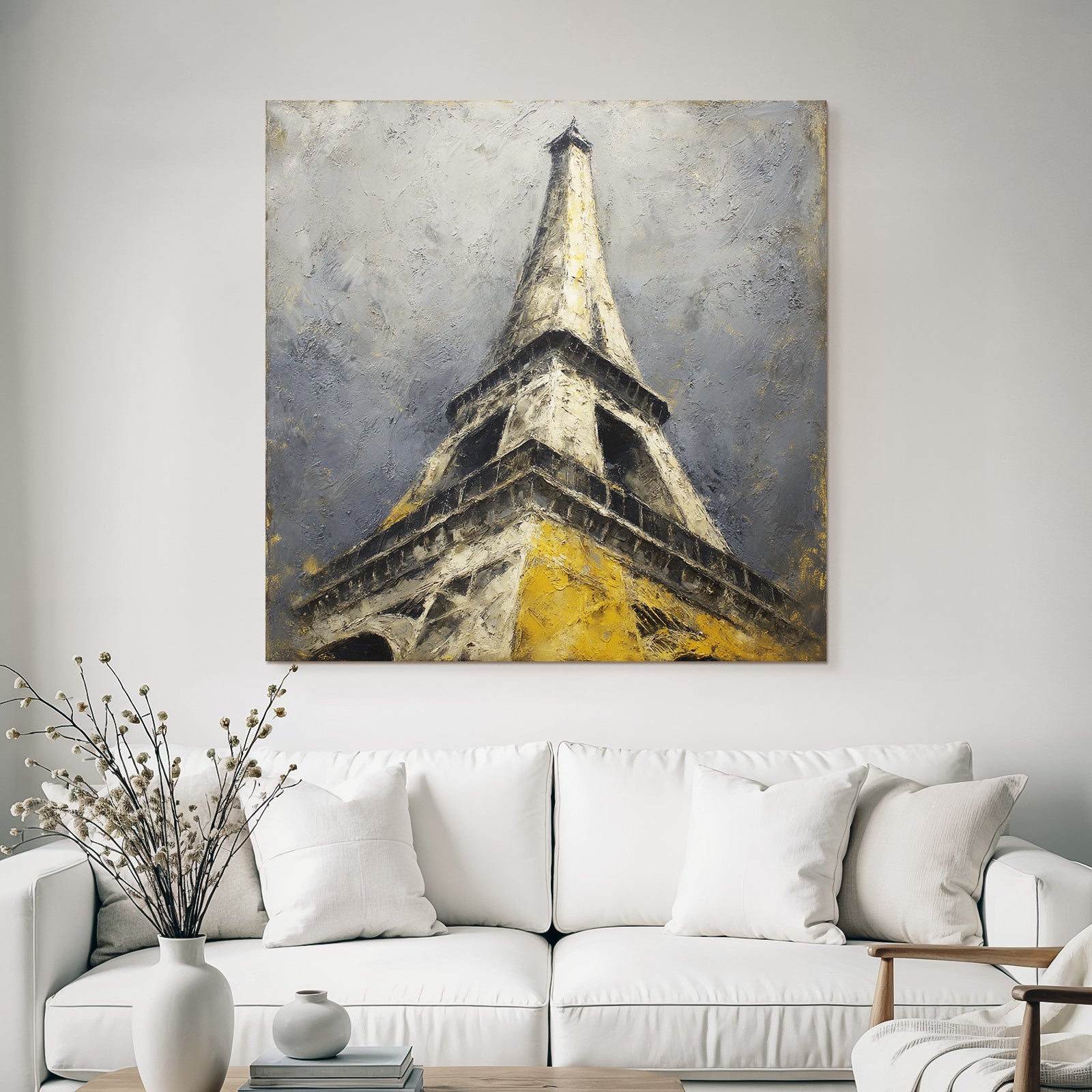 Hoch Structure Mit Grauem Himmel Kunstvolle Darstellung