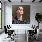 Junge Frau Portrait Starke Brush Strokes Realismus