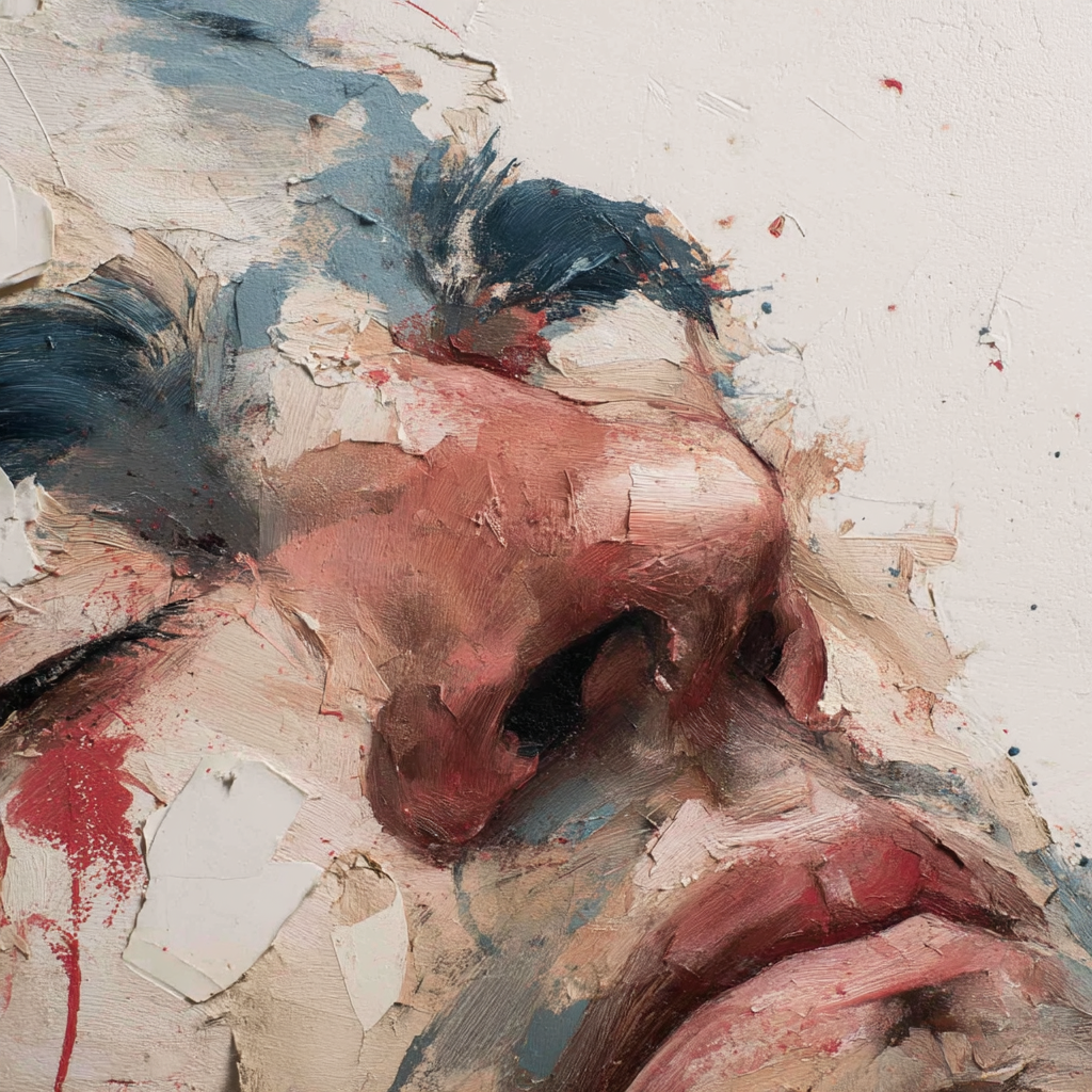 Kuenstlerisches Portraet Clos Eup Menschliches Engesicht Nase Und Lippen | Fine Art und Malerei | Kunstgattungen