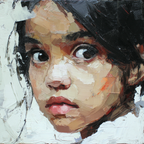 Nachdenkliches Maedchen Impressionistisches Portraet Oelgemaelde | Fine Art und Malerei | Kunstgattungen