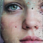 Nahe Ansicht Von Gesicht Mit Augen Nase Und Mund Digitale Kunst | Fine Art und Malerei | Kunstgattungen