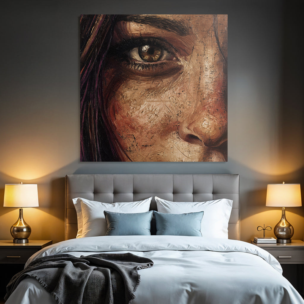 Nahe Augenpartie Frau Kunstwerk