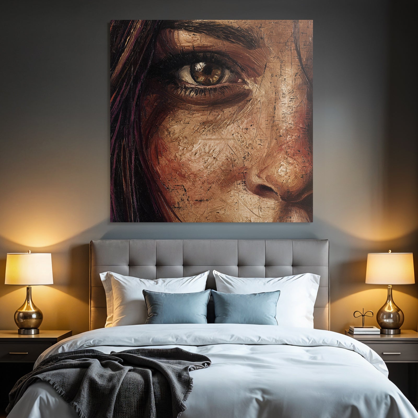 Nahe Augenpartie Frau Kunstwerk