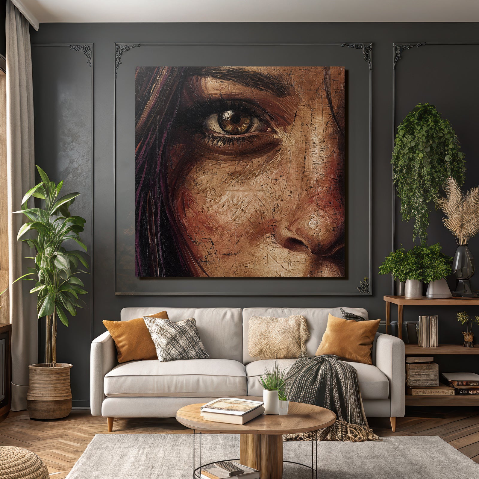 Nahe Augenpartie Frau Kunstwerk