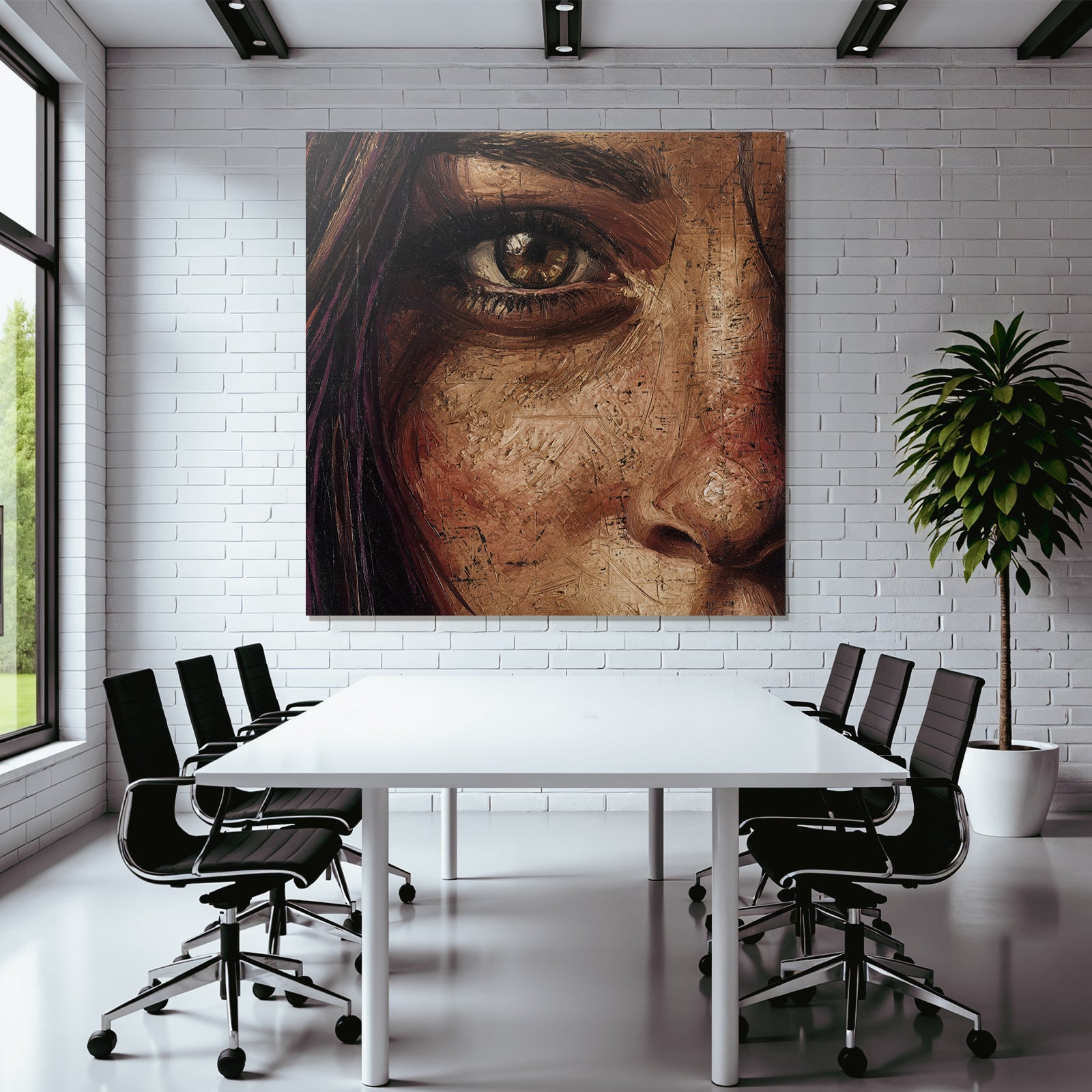 Nahe Augenpartie Frau Kunstwerk