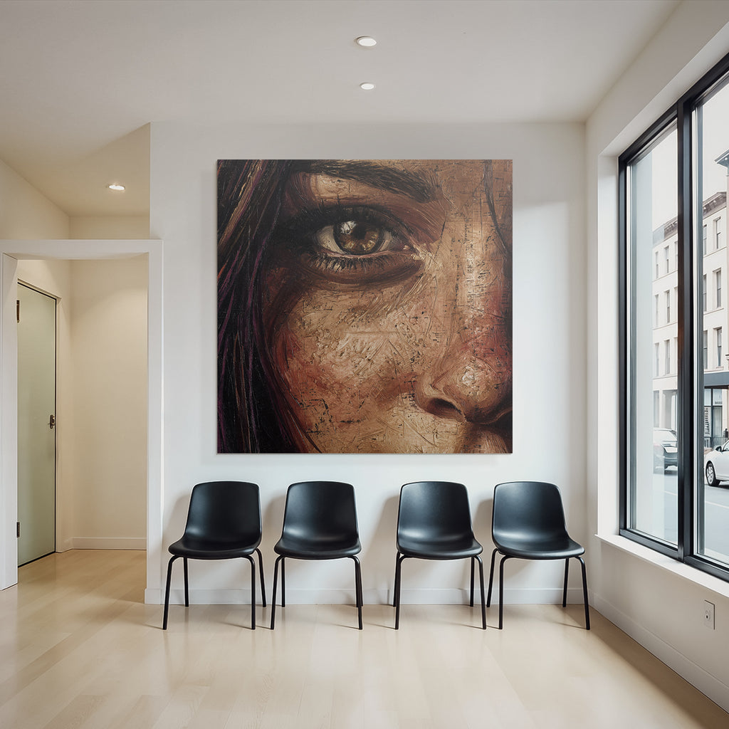 Nahe Augenpartie Frau Kunstwerk