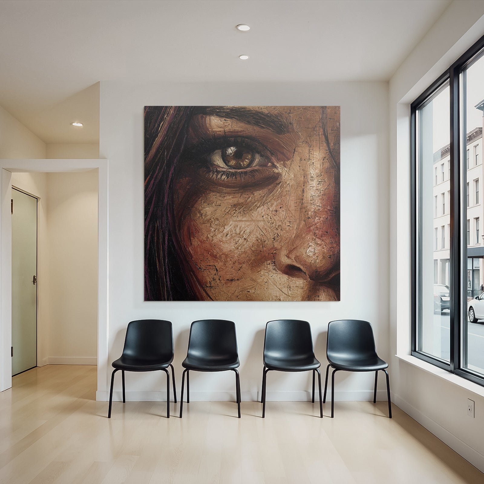 Nahe Augenpartie Frau Kunstwerk