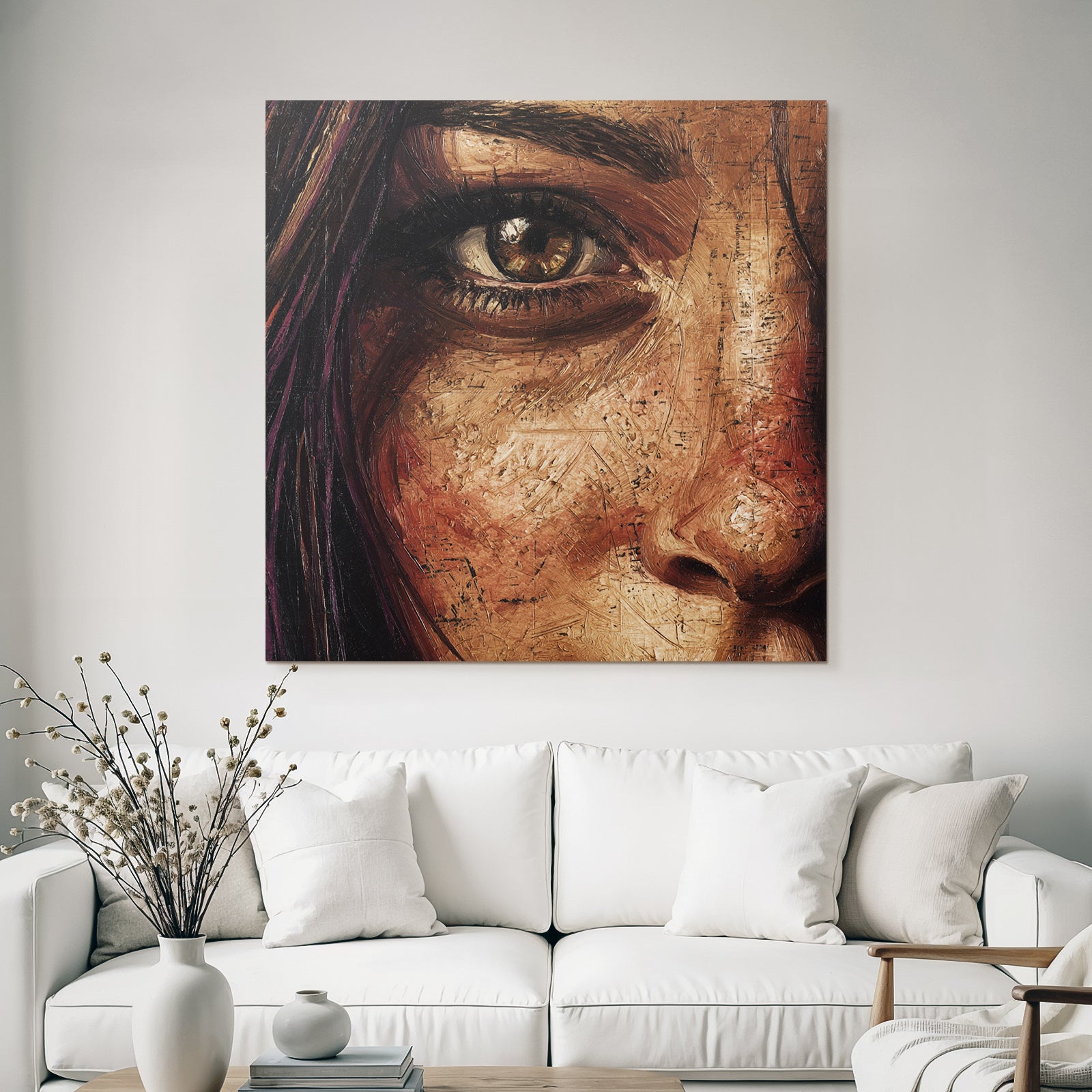 Nahe Augenpartie Frau Kunstwerk