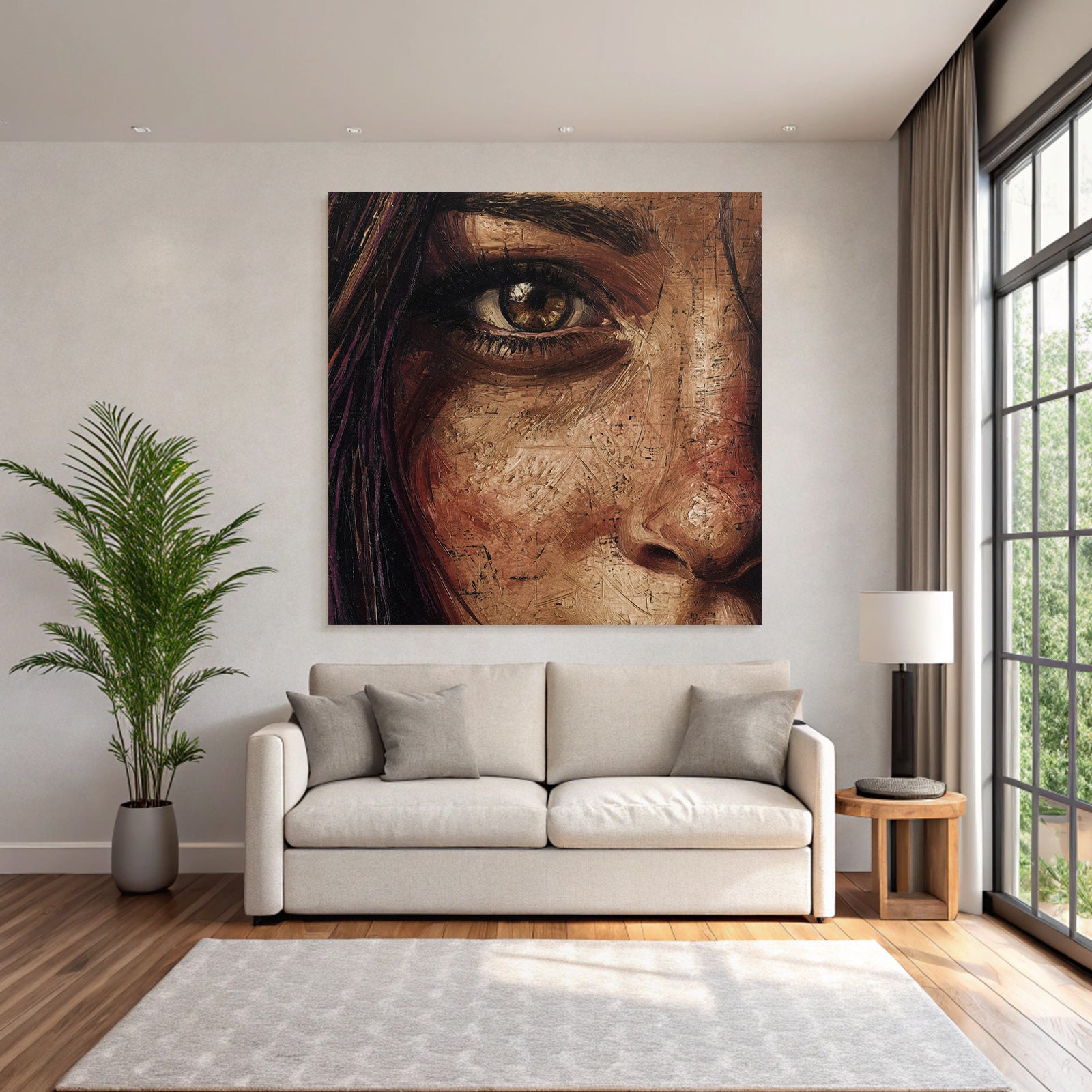 Nahe Augenpartie Frau Kunstwerk