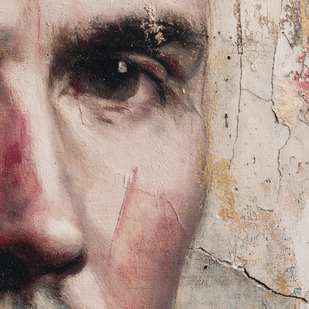 Portrait Detail Augenbereich Und Wangenstueck Mit Textur | Fine Art und Malerei | Kunstgattungen