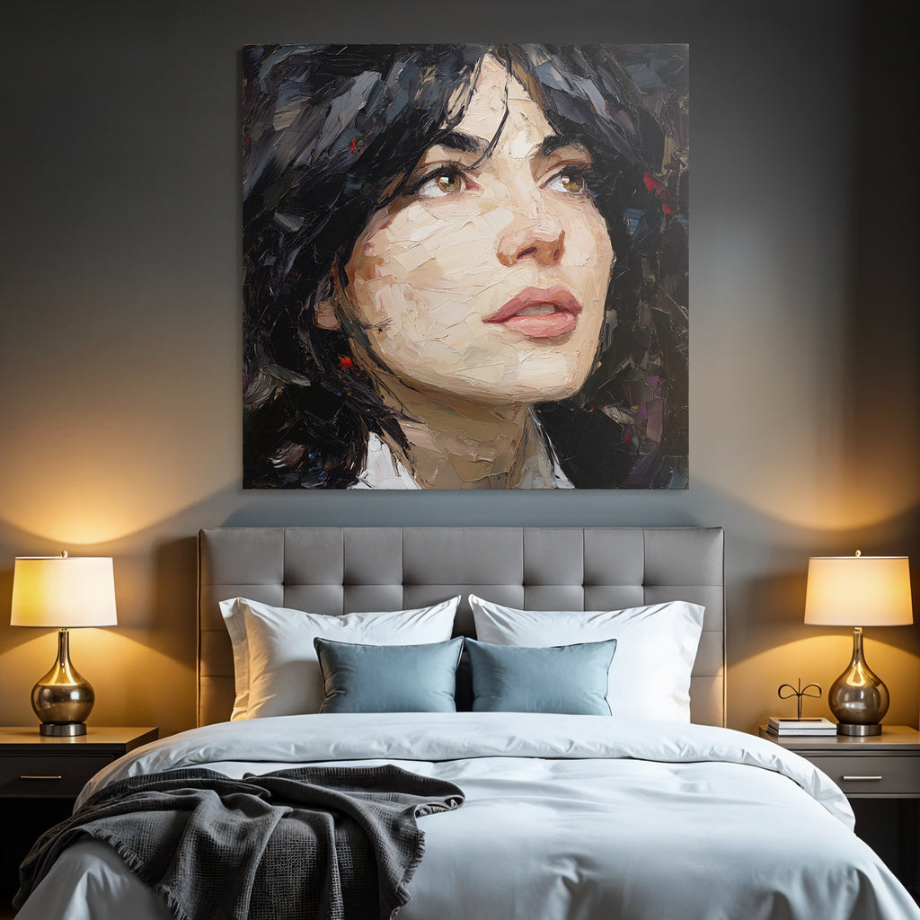 Portrait Details Und Stilvolle Darstellung Des Gesichts