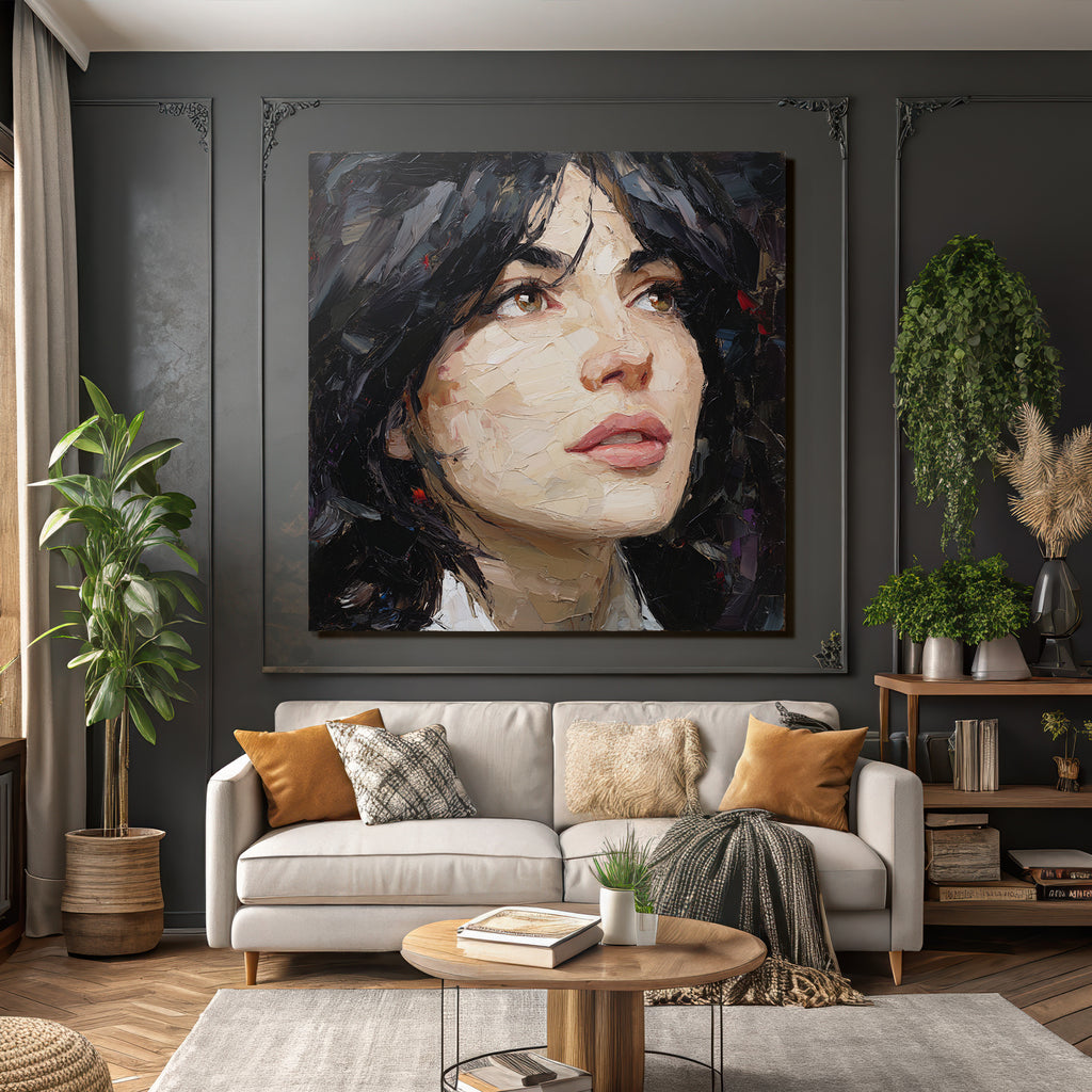 Portrait Details Und Stilvolle Darstellung Des Gesichts