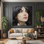 Portrait Details Und Stilvolle Darstellung Des Gesichts