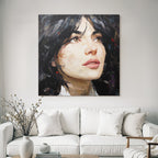 Portrait Details Und Stilvolle Darstellung Des Gesichts