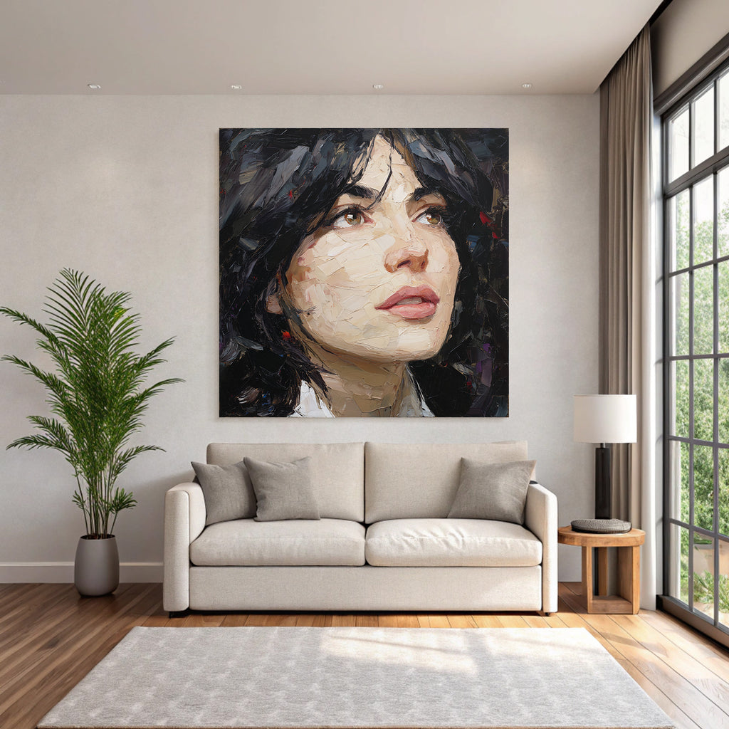 Portrait Details Und Stilvolle Darstellung Des Gesichts