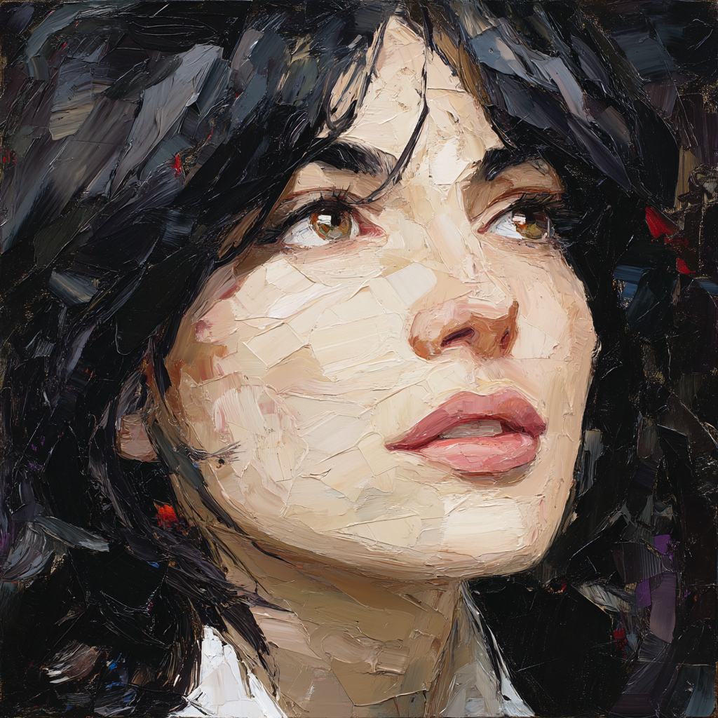 Portrait Details Und Stilvolle Darstellung Des Gesichts | Fine Art und Malerei | Kunstgattungen
