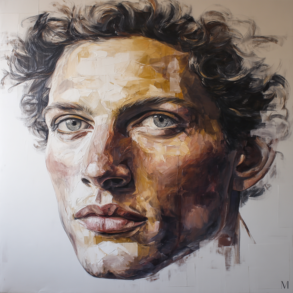 Portrait Mit Expressiven Merkmale Vibrant Colors | Fine Art und Malerei | Kunstgattungen