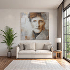 Portrait Mit Texturierte Stil Und Farb Mischung