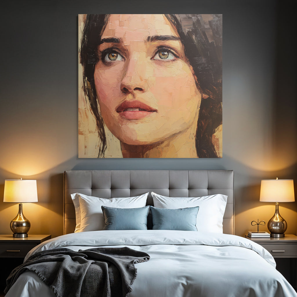Portrait Nahaufnahme Frau Mit   Zuegen