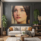 Portrait Nahaufnahme Frau Mit   Zuegen
