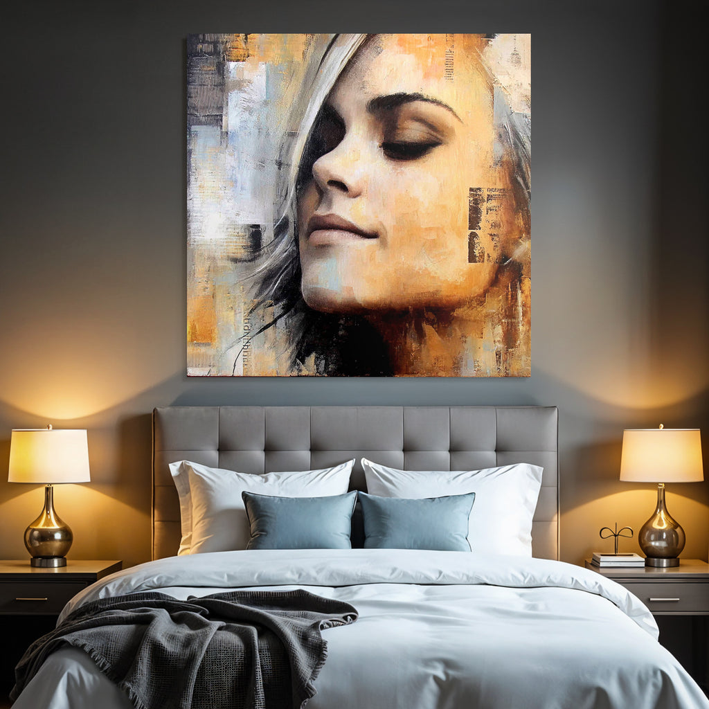 Stylisierte Frauen Gesicht Moderne Kunst