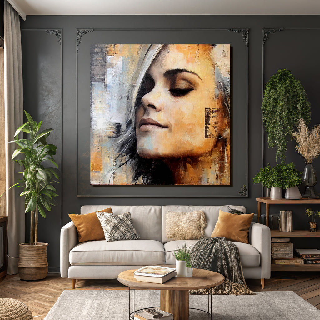 Stylisierte Frauen Gesicht Moderne Kunst