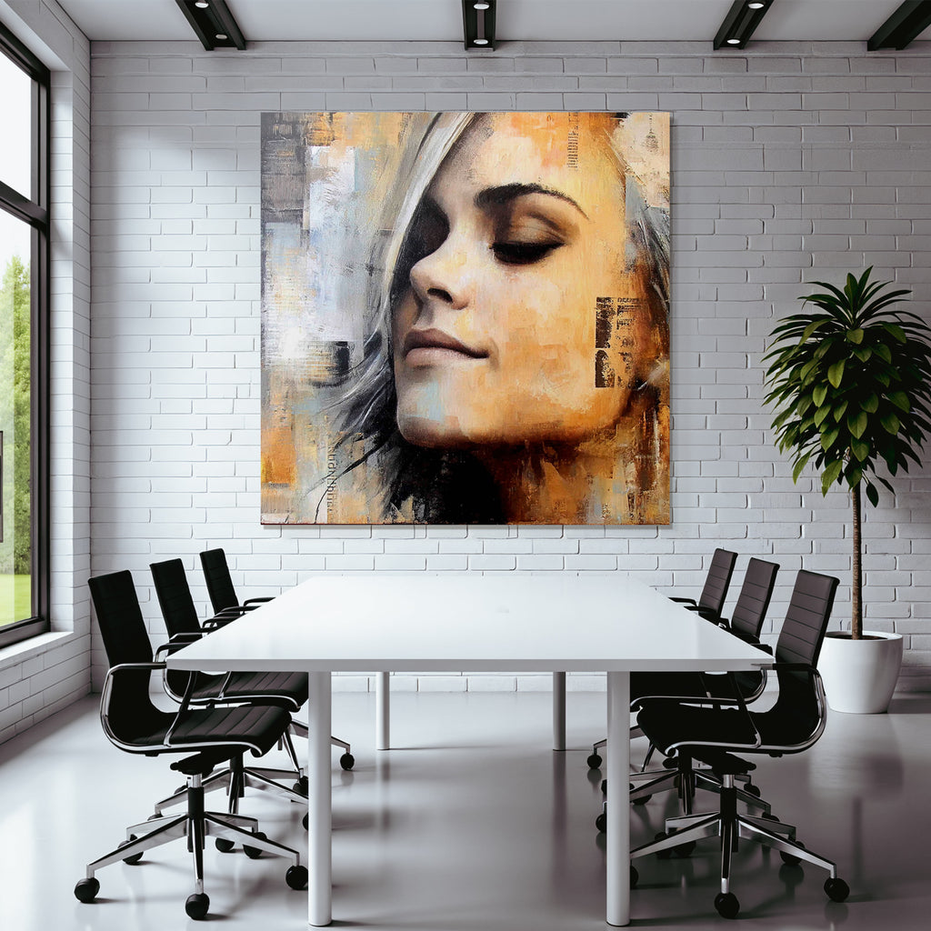 Stylisierte Frauen Gesicht Moderne Kunst