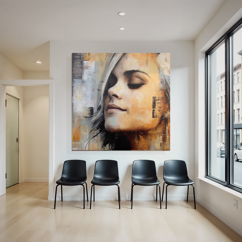 Stylisierte Frauen Gesicht Moderne Kunst