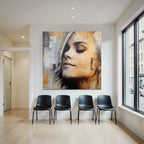 Stylisierte Frauen Gesicht Moderne Kunst