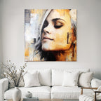 Stylisierte Frauen Gesicht Moderne Kunst