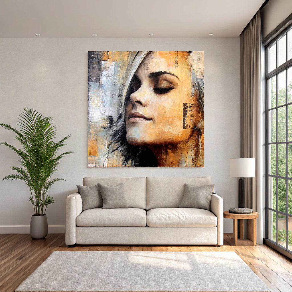 Stylisierte Frauen Gesicht Moderne Kunst