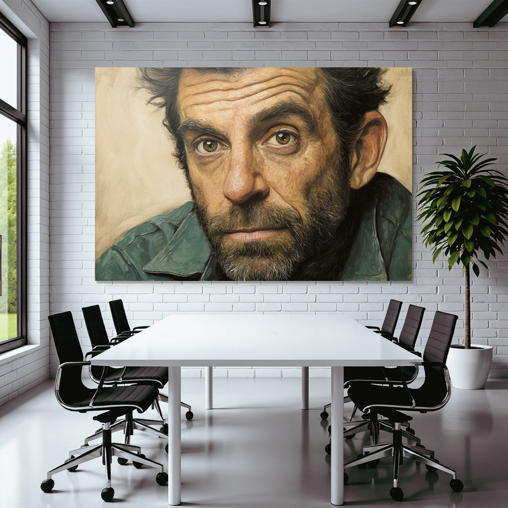 Nahaufnahme Portrait Mit Bart Und Aussdrucksstarken Augen