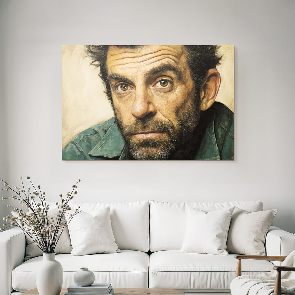 Nahaufnahme Portrait Mit Bart Und Aussdrucksstarken Augen