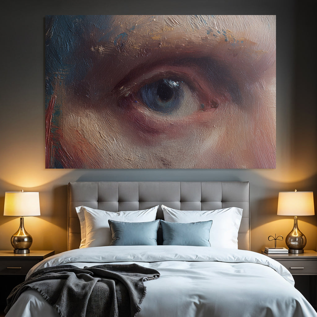 Auge Nahaufnahme Oelmalerei Detail Ausdruck Kunst