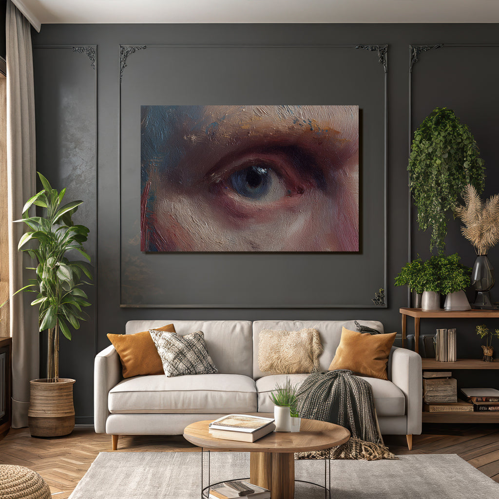 Auge Nahaufnahme Oelmalerei Detail Ausdruck Kunst