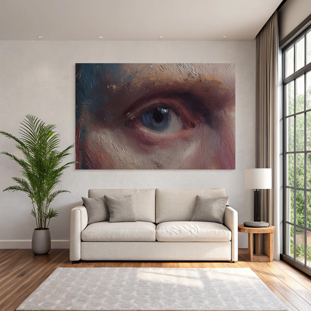 Auge Nahaufnahme Oelmalerei Detail Ausdruck Kunst