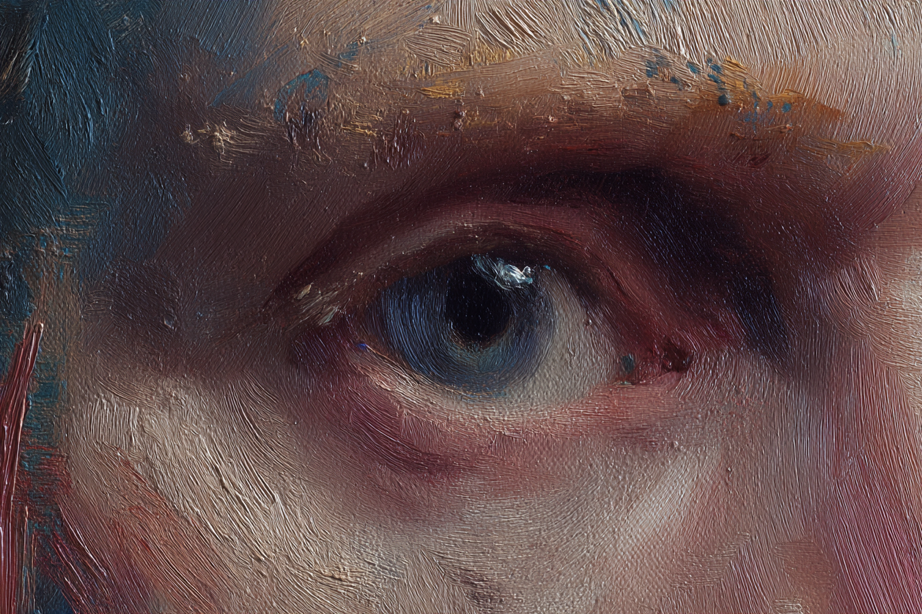 Auge Nahaufnahme Oelmalerei Detail Ausdruck Kunst | Fine Art und Malerei | Kunstgattungen