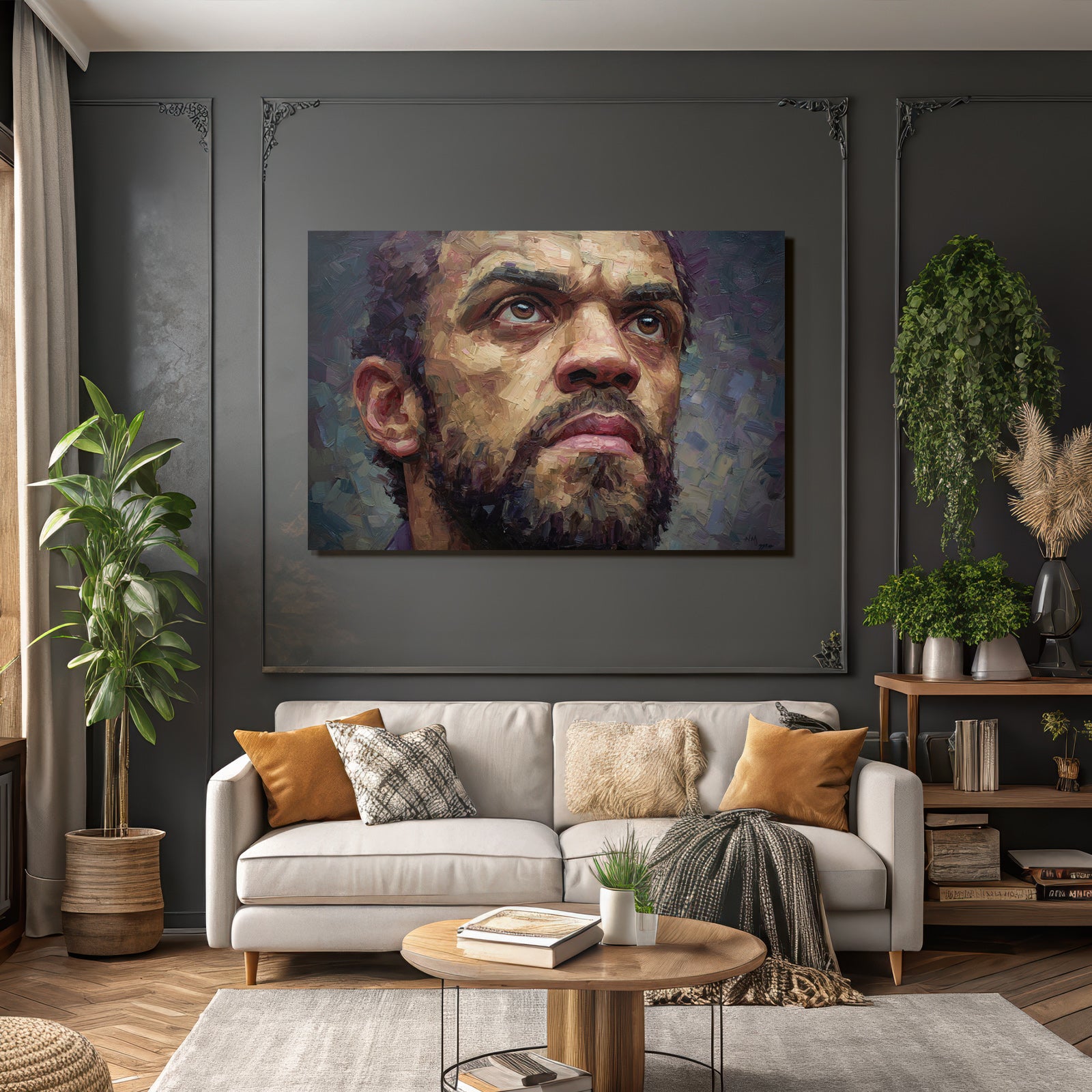 Ausdrucksvolles Gesicht Kunstwerk