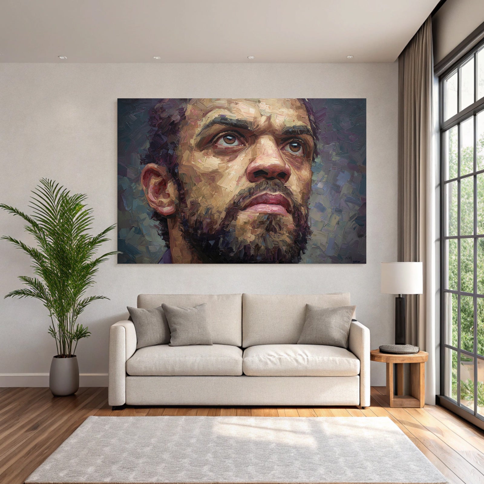 Ausdrucksvolles Gesicht Kunstwerk