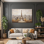 Eiffelturm Mit Paris Stadtlandschaft Kunstvolle Darstellung