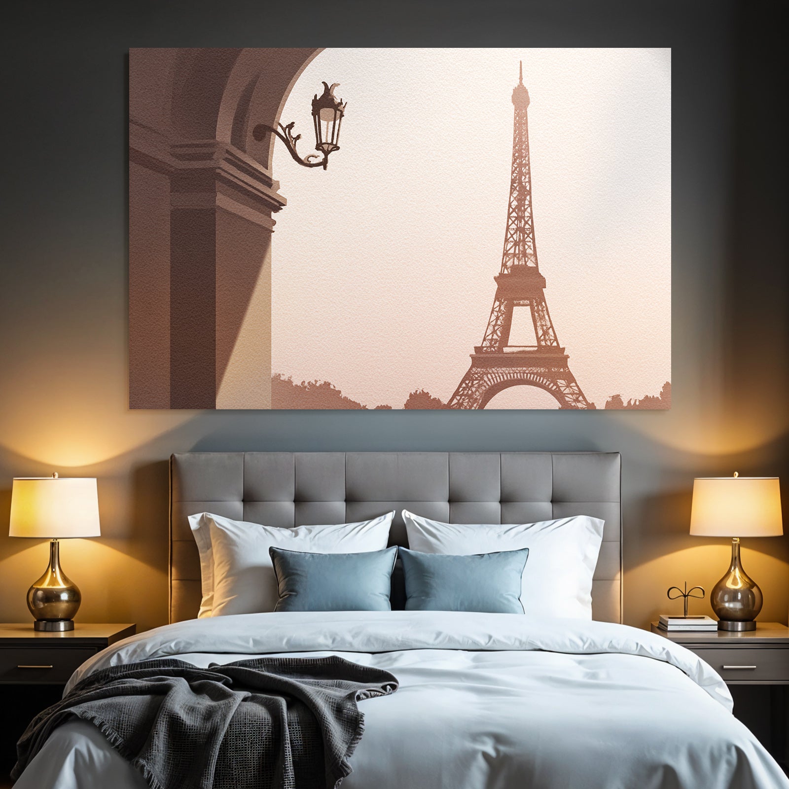 Eiffelturm Paris Romantik Charmante Illustration