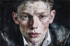 Fragmentierte Portraet Mit Intensiven Augen Und Dunklem Hintergrund | Fine Art und Malerei | Kunstgattungen