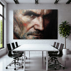 Intensive Gesichtsausdrueck Kunstwerk