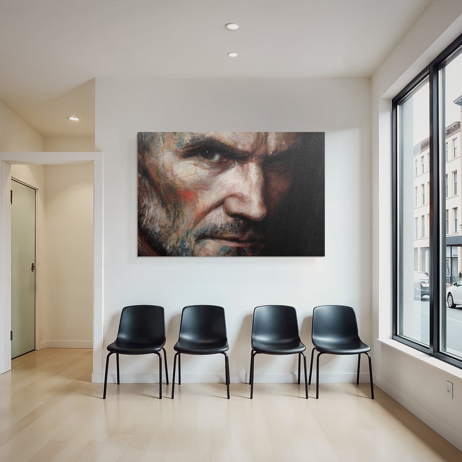 Intensive Gesichtsausdrueck Kunstwerk