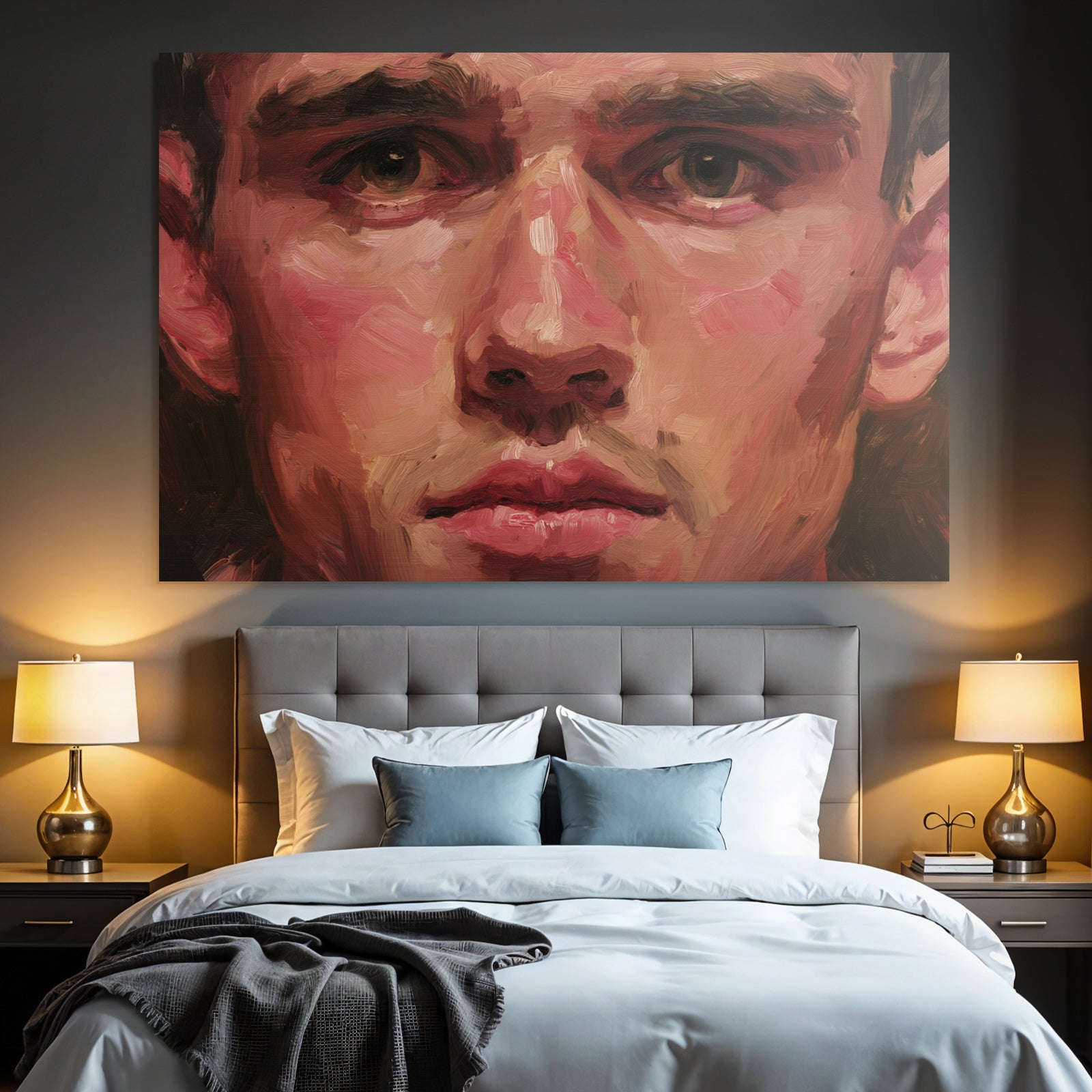Junger Mann Portraet Impressionistisch Stil